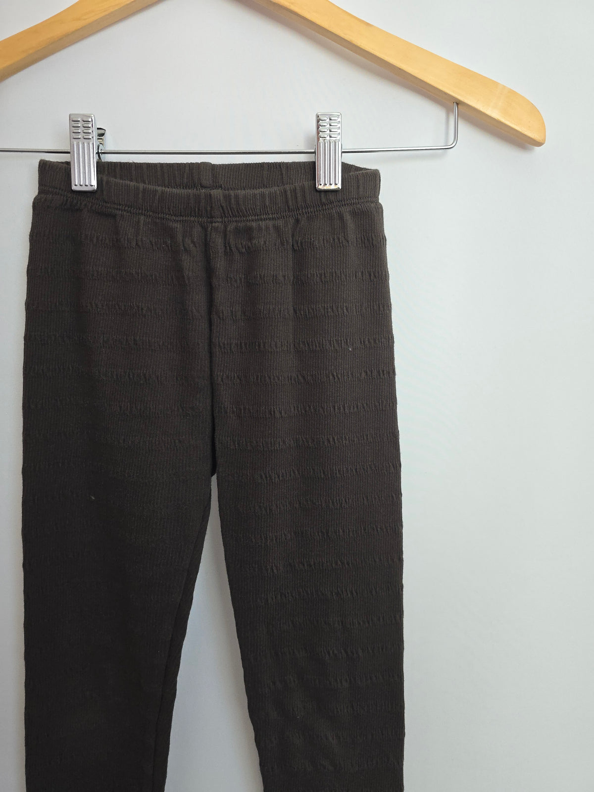 Rylee + Cru Dark Olive Ribbed Leggings • 8-9 years