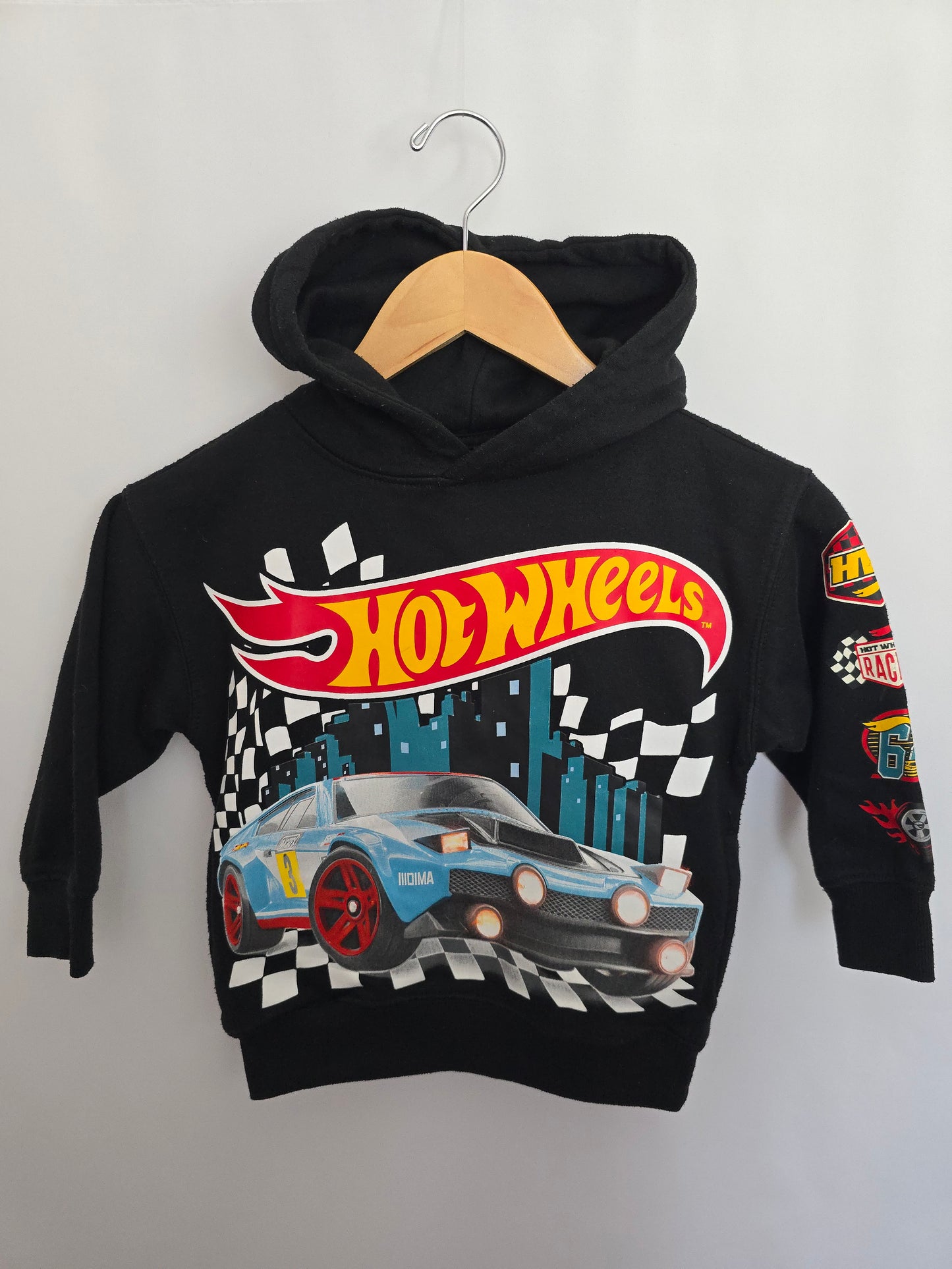 Hot Wheels Black Hoodie • 5-6 years
