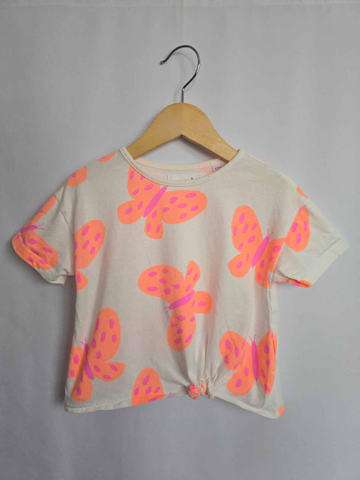Zara Tie Front Butterfly Tee • 3 years