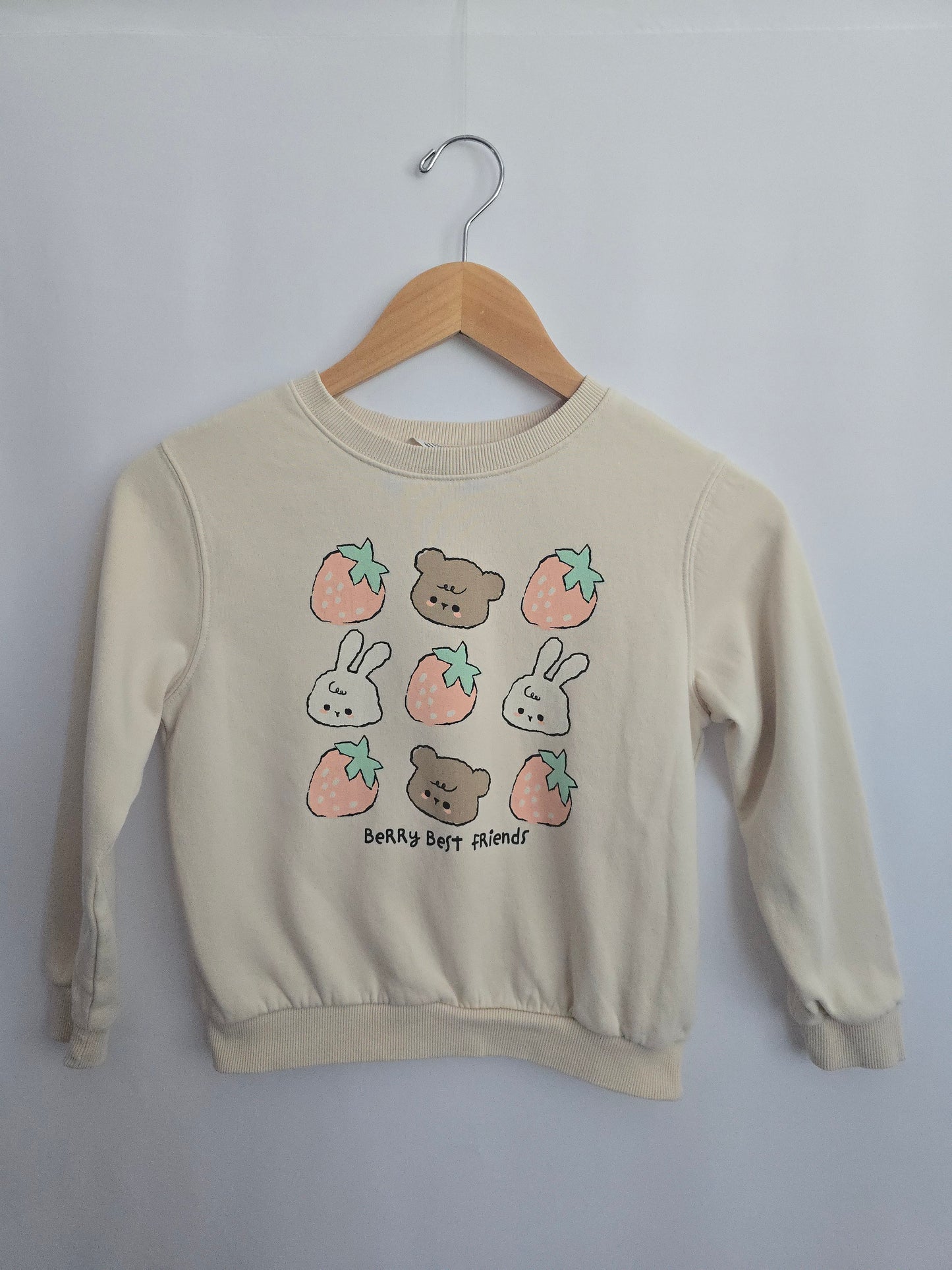 H&M Berry Best Friends Crewneck • 6-8 years