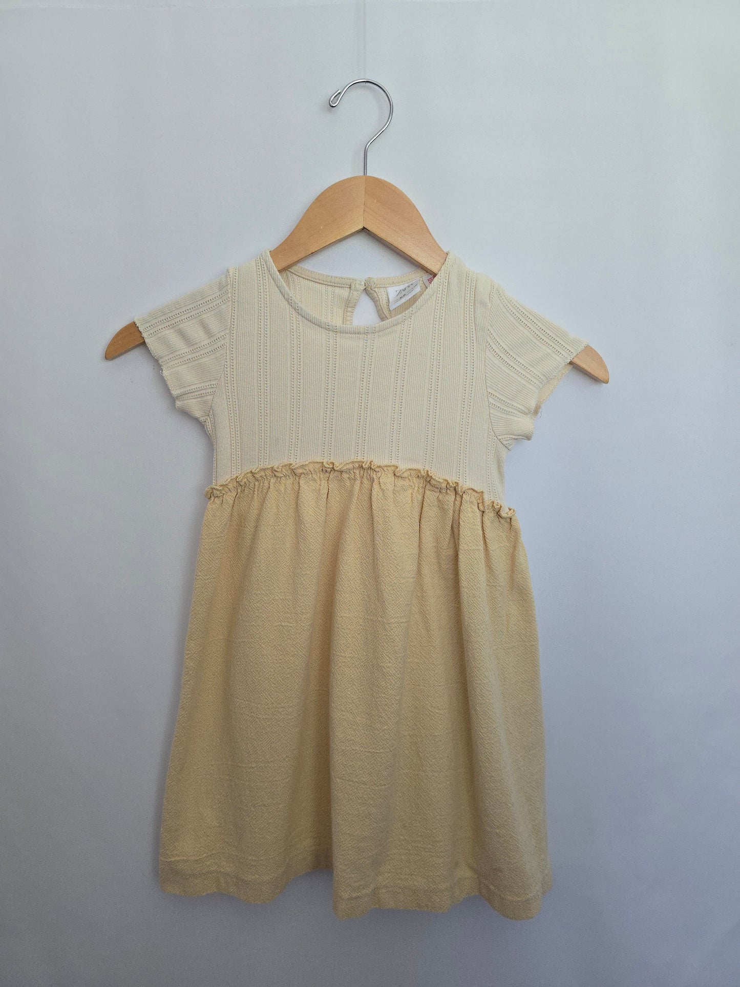 Zara Butter Cream Dress • 5-6 years