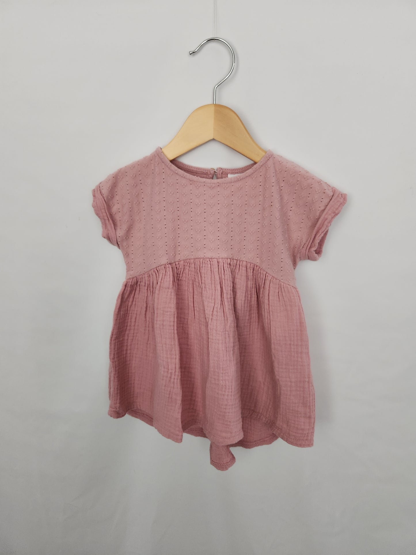Zara Dusty Pink Dainty Dress • 12-18 months