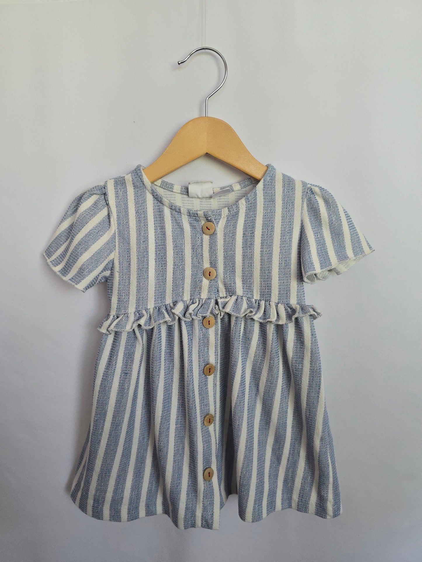PLAY Zara Blue Stripe Dress • 18-24 months