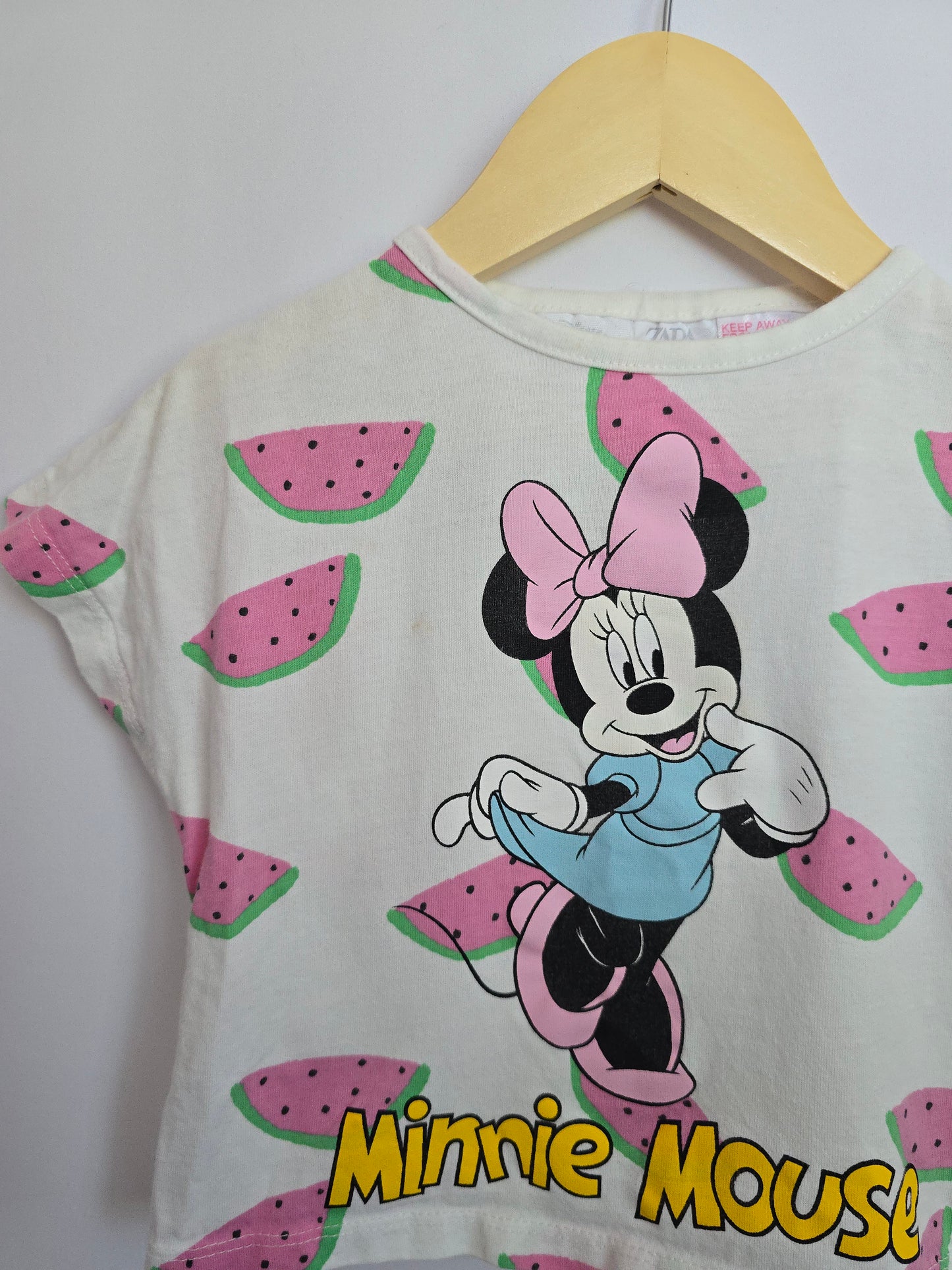 PLAY Zara x Disney Baby Watermelon Minnie Tee • 6-9 months