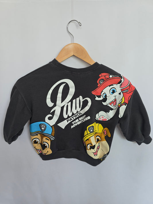Zara Paw Patrol Dark Grey Crewneck • 5 years