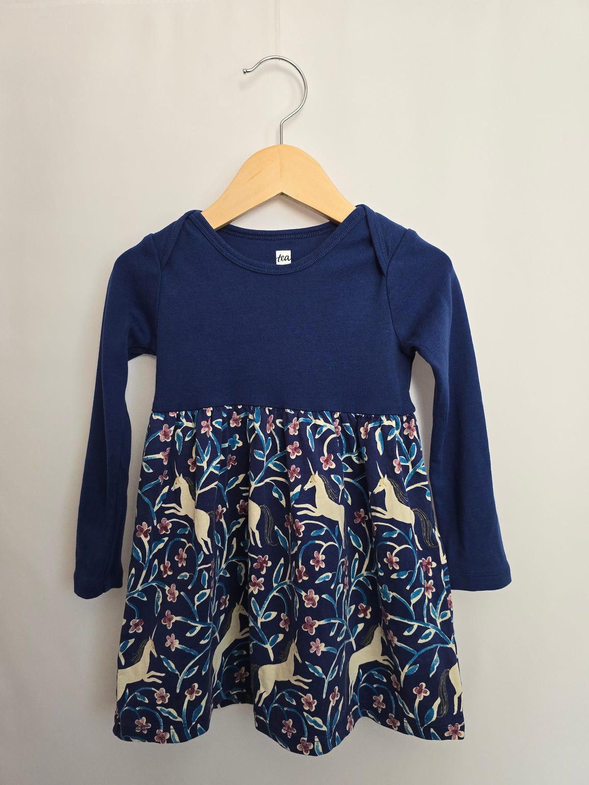 Tea Blue Unicorn Dress • 18-24 months