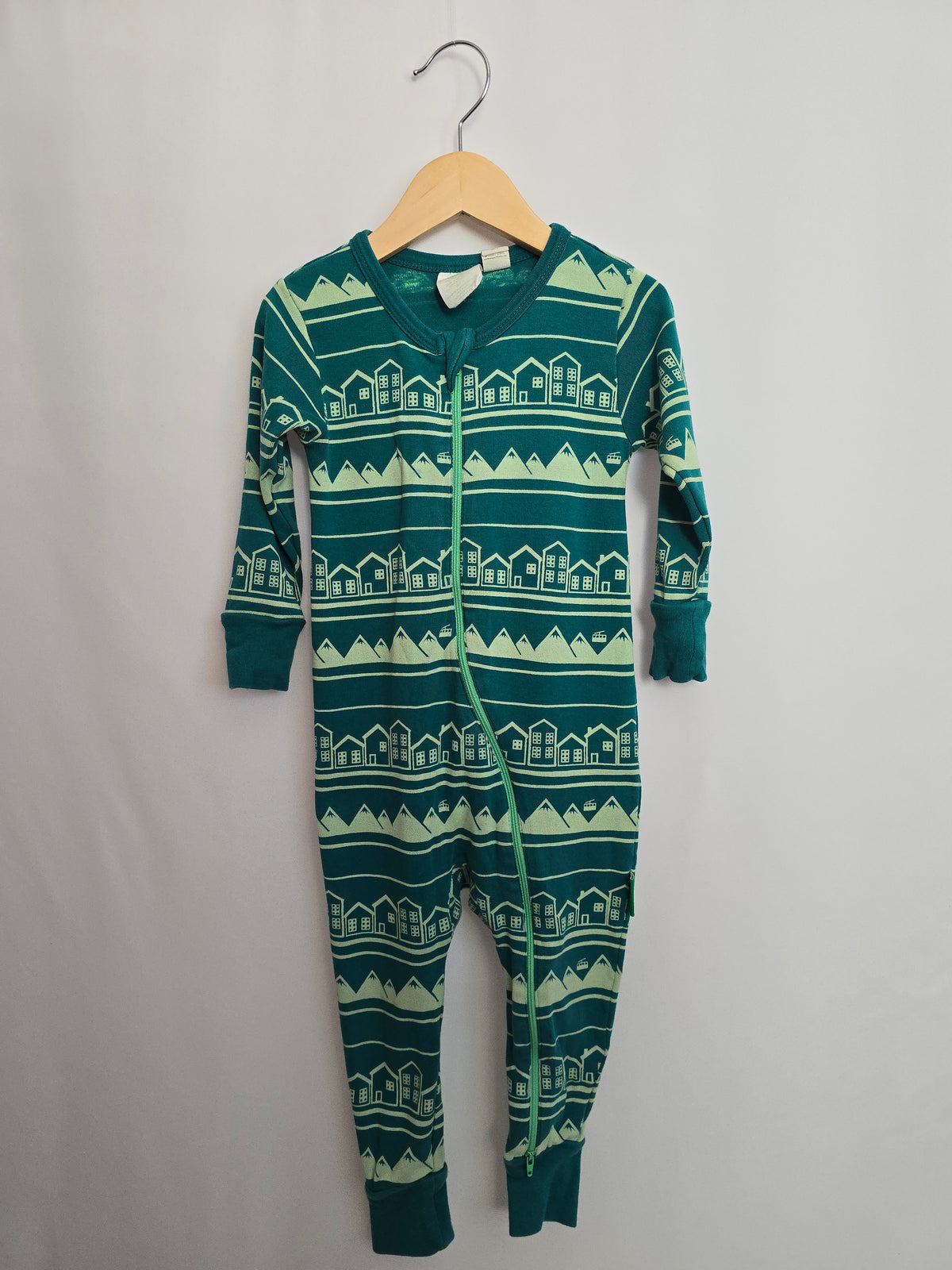 Parade Snow Village Zip Romper • 2 years