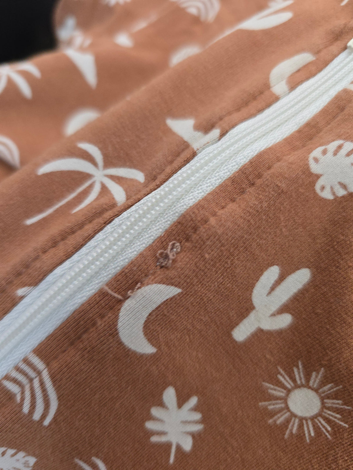 Jax & Lennon Palm Desert Hooded Romper *flaw * • 12-18 months