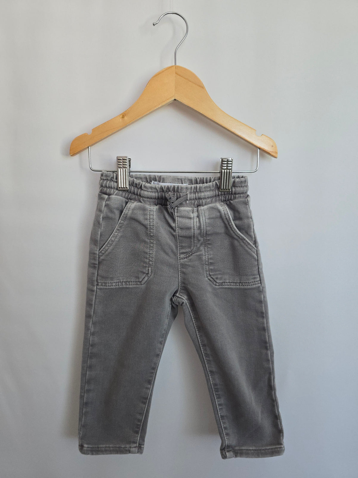 Zara Grey Wash Denim Jogger • 18-24 months