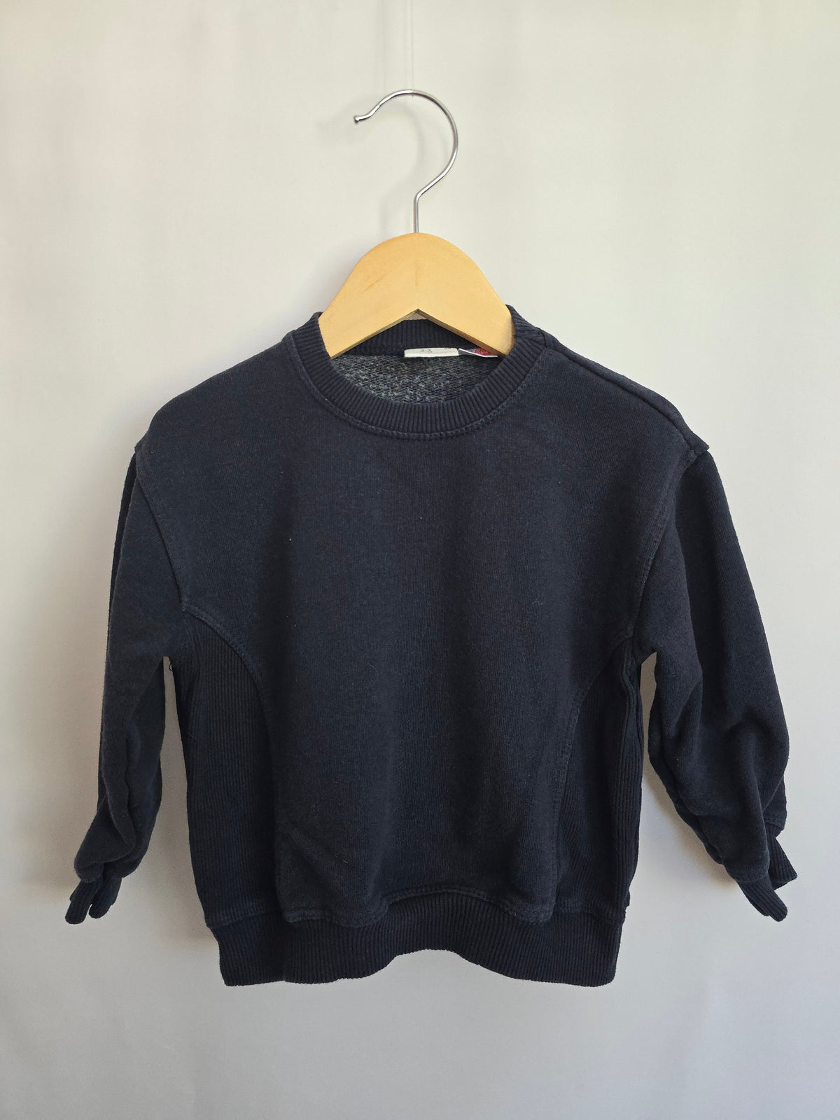 Zara Navy Oversized Crewneck • 2-3 years