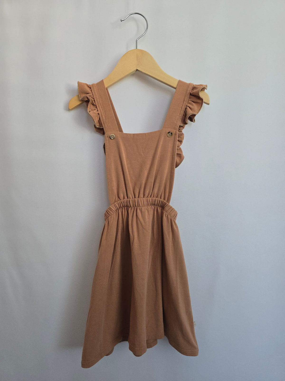 Jax & Lennon Dusty Coral Pinafore Dress • 4-5 years