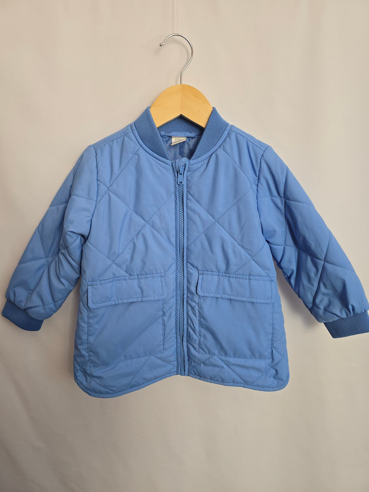 H&M Blue Quilted Coat • 18-24 months
