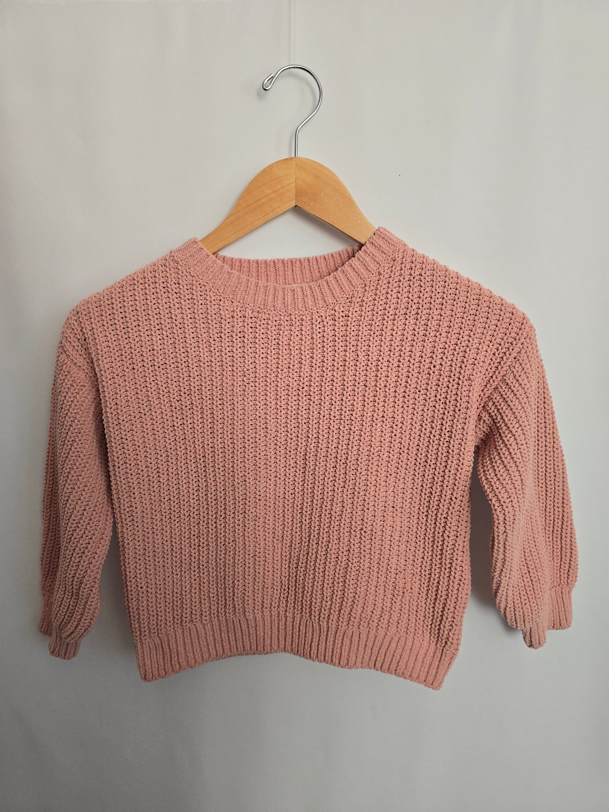 H&M Blush Chunky Knit Sweater • 4-6 years
