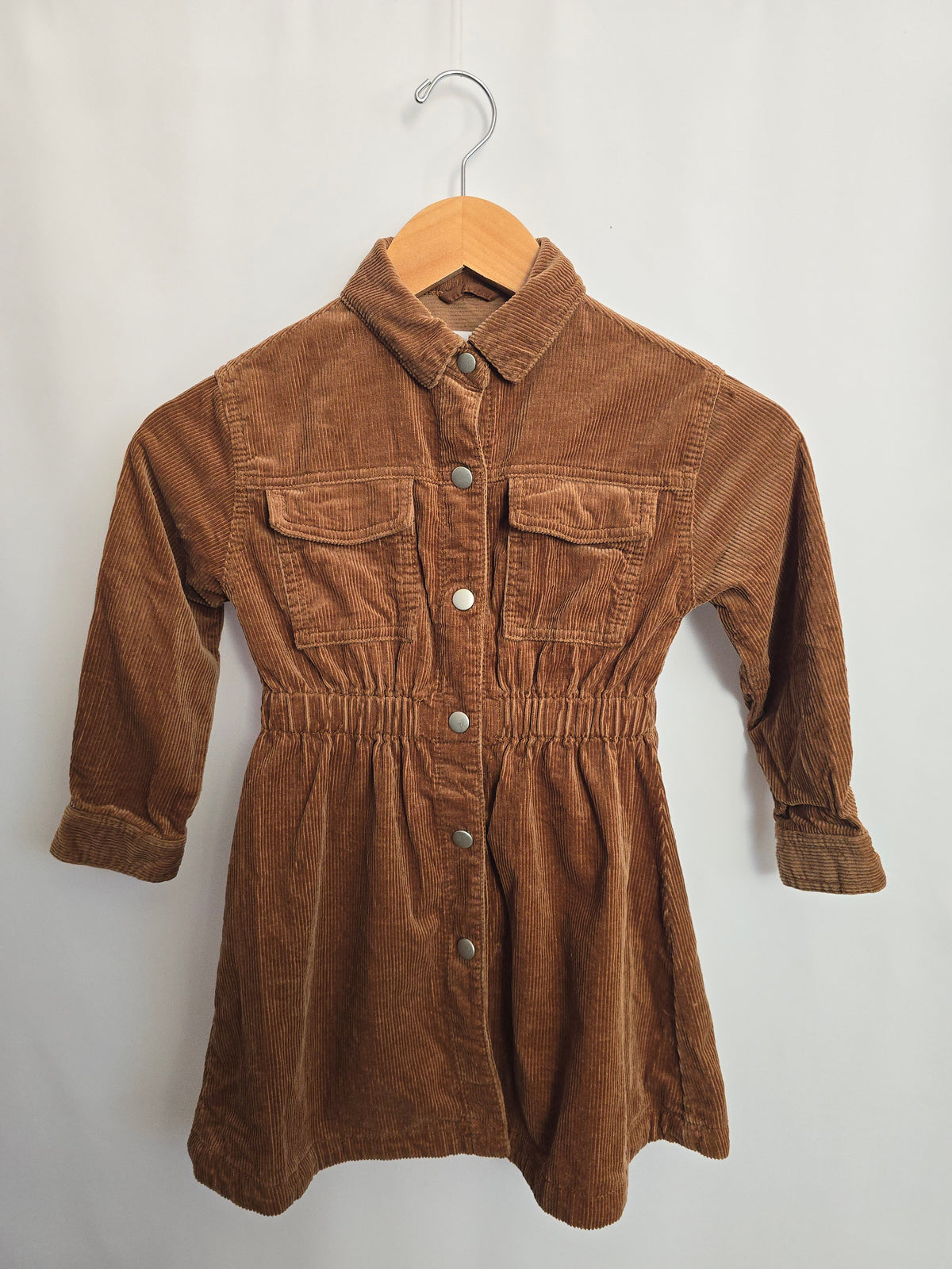 Zara Brown Cord Dress • 6 years