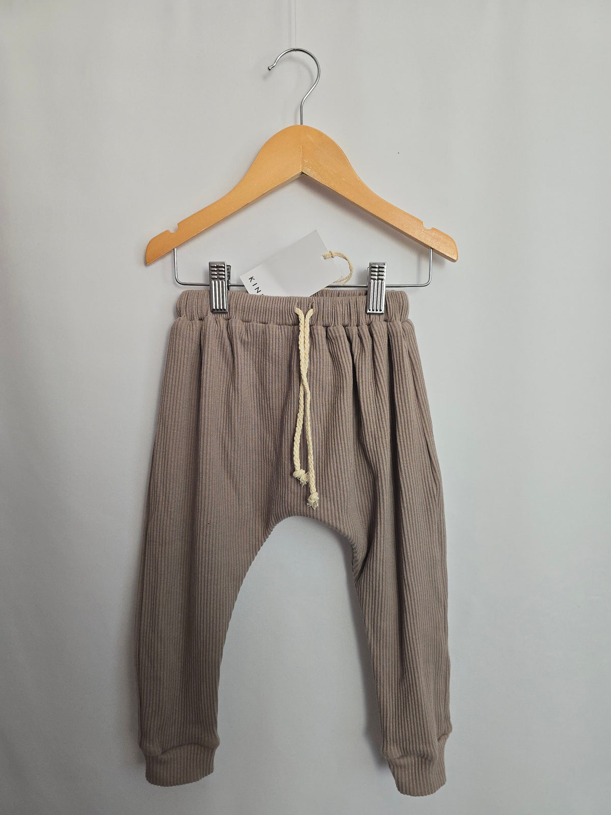 NEW Kindly Grey Ribbed Harem Pants • 2 years