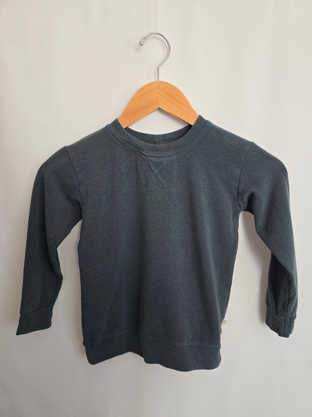 Jax & Lennon Blue Green Crewneck • 4-5 years