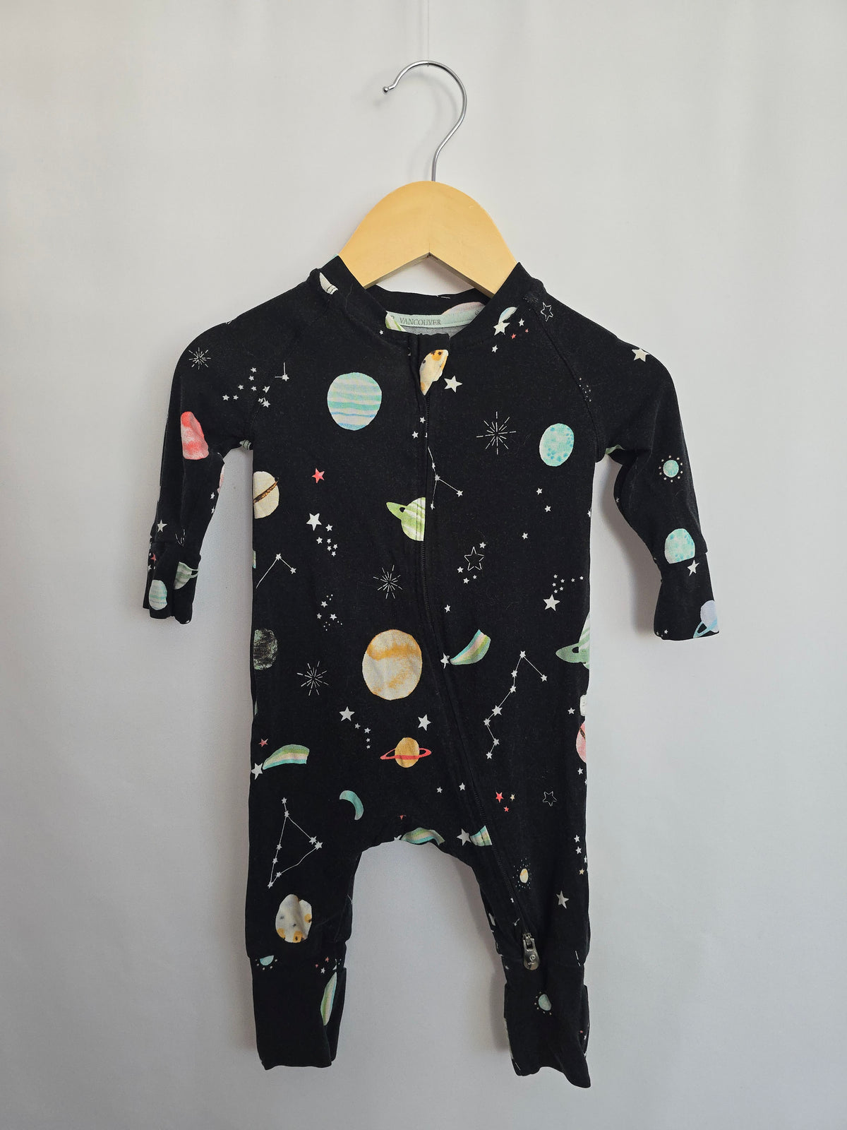 Loulou Lollipop Outer Space Zip Romper • 0-3 months