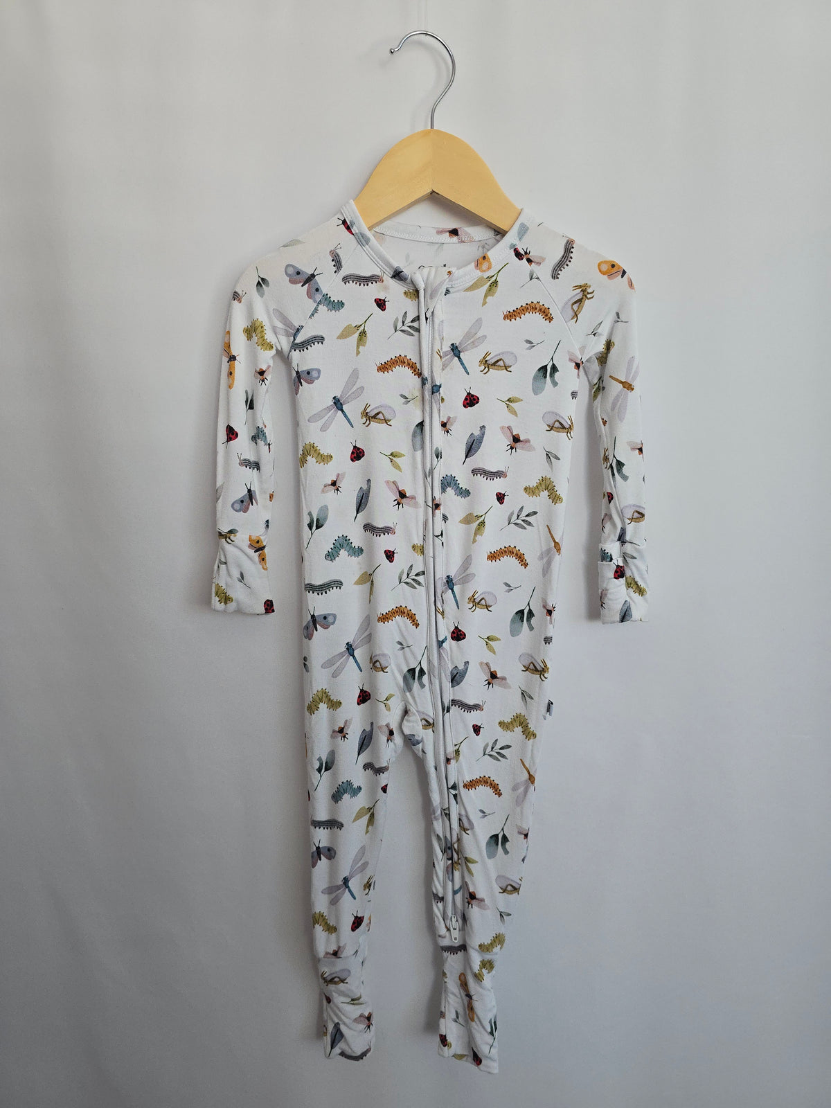 PLAY Early Grey Bugs Zip Romper • 6-12 months