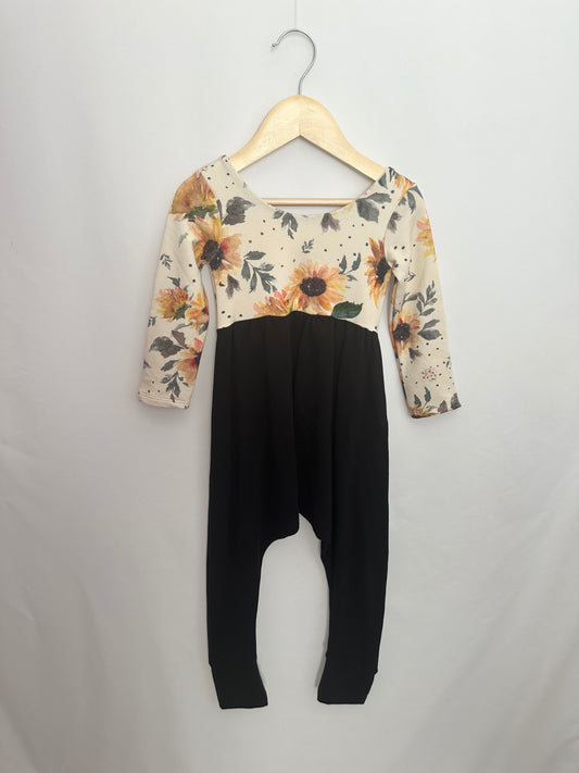 NEW Littlefoot Sewing Co Handmade Alleycat Romper • 12-24 months