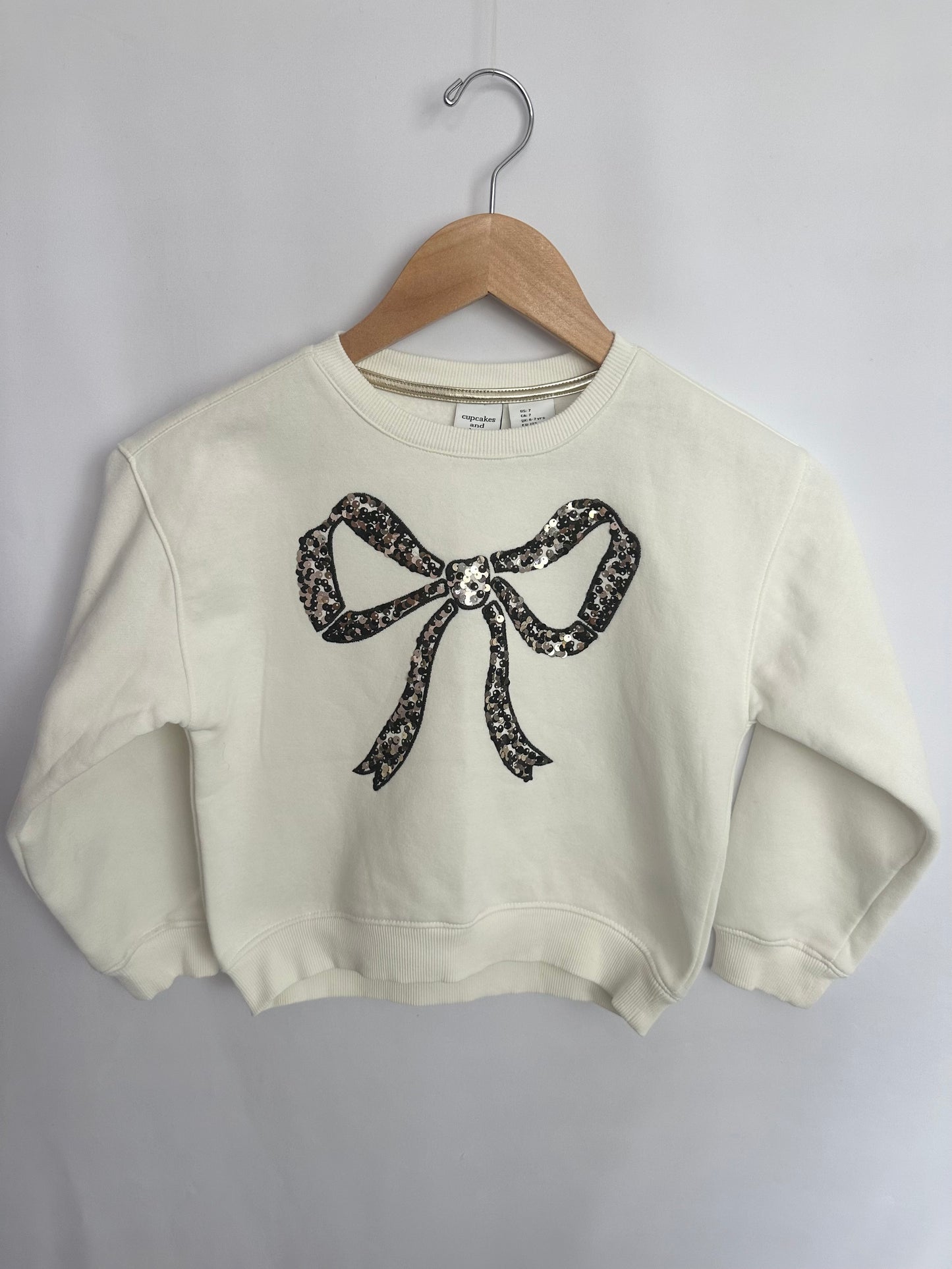 Cupcakes & Cashmere Sequin Bow Crewneck • 7 years