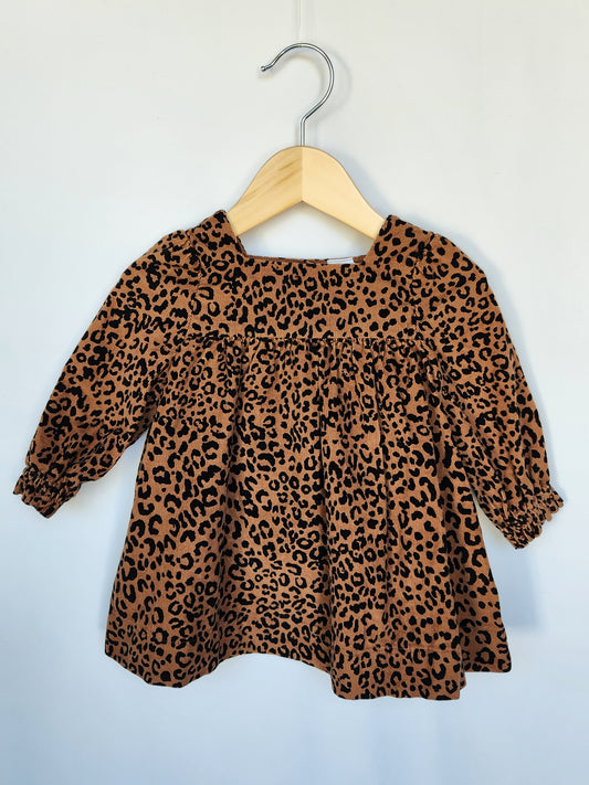 NEW Baby Gap Cord Animal Print Dress & Bloomers • 6-12 months