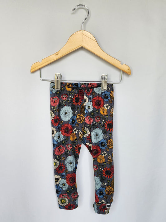 NEW Little & Lively Autumn Floral Leggings • 6-9 months