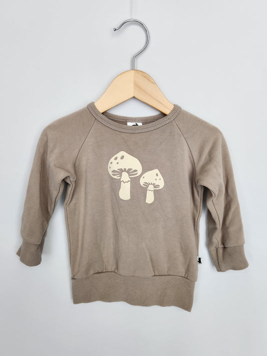 Little & Lively Mushroom Fleece Pullover • 6-12 months