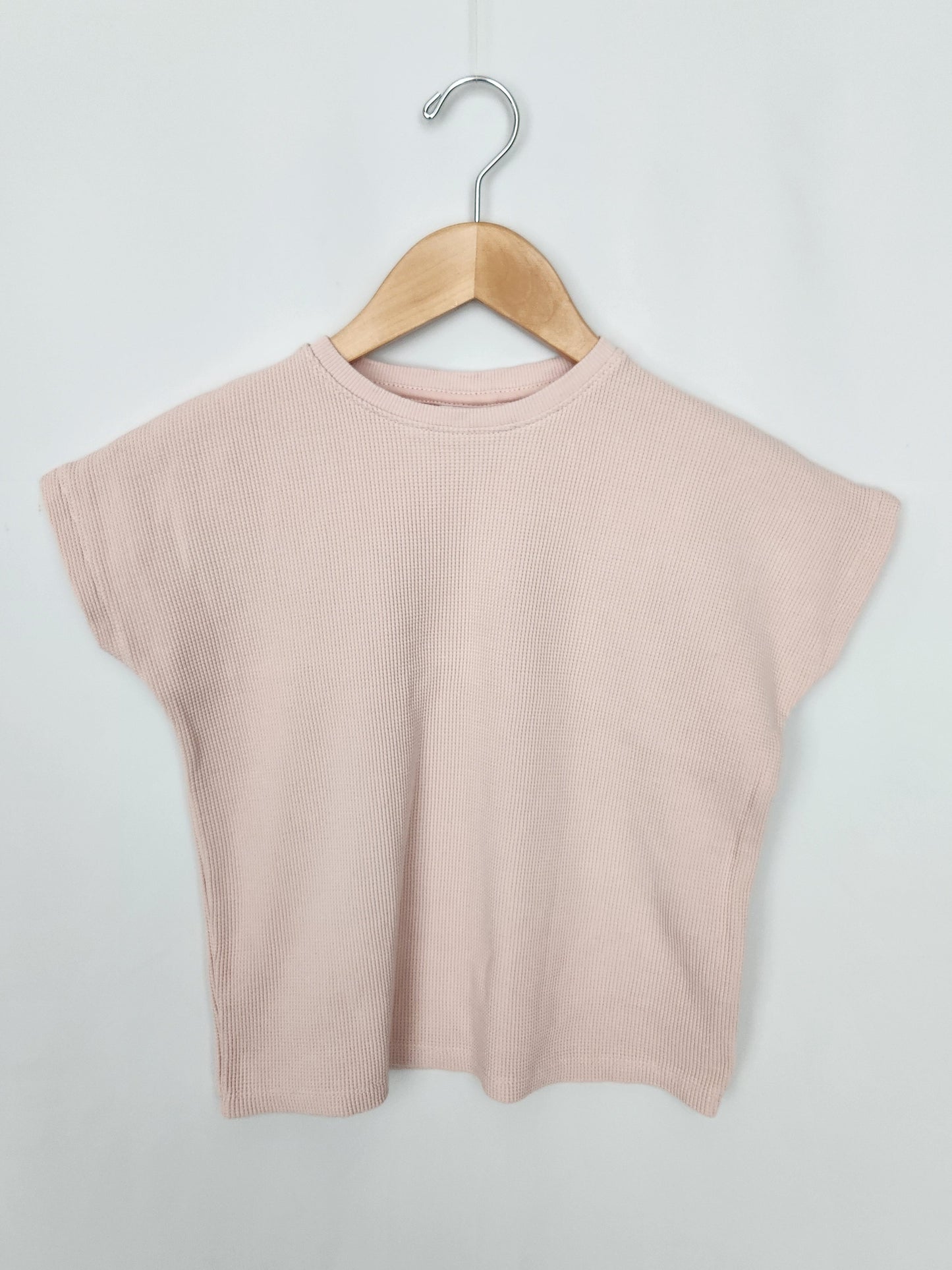 Zara Pink Waffle Tee • 5-6 years