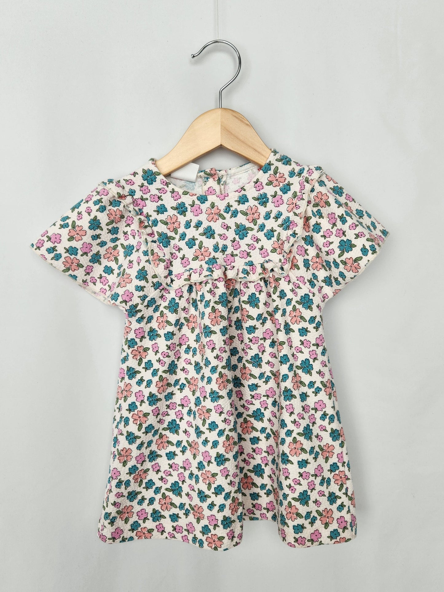 Zara Textured Floral Dress *stain* • 18 months