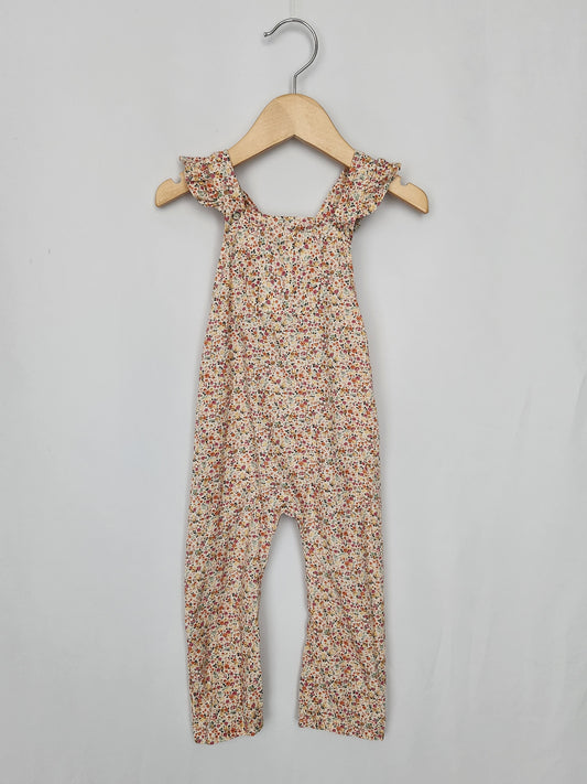 Nest & Nurture Floral Overalls • 12-24 months