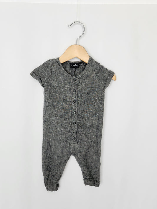 Vonbon Hemp/Organic Cotton Romper • 0-3 months