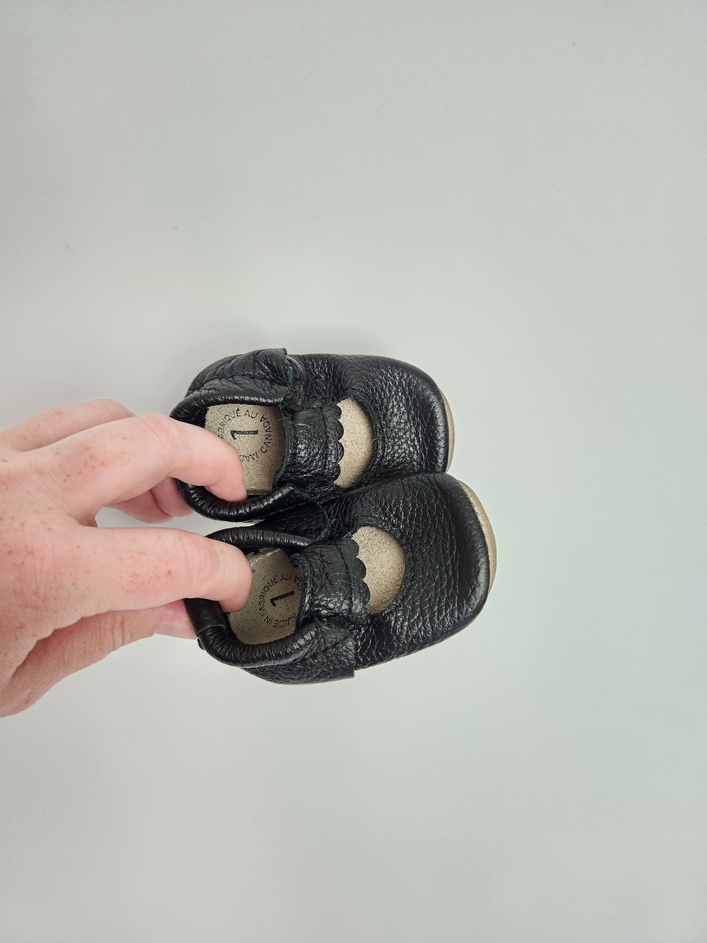 Minimoc Black Soft Sole Shoes • Infant 1