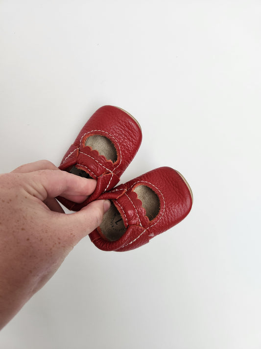 Minimoc Red Soft Sole Shoes • Infant 1