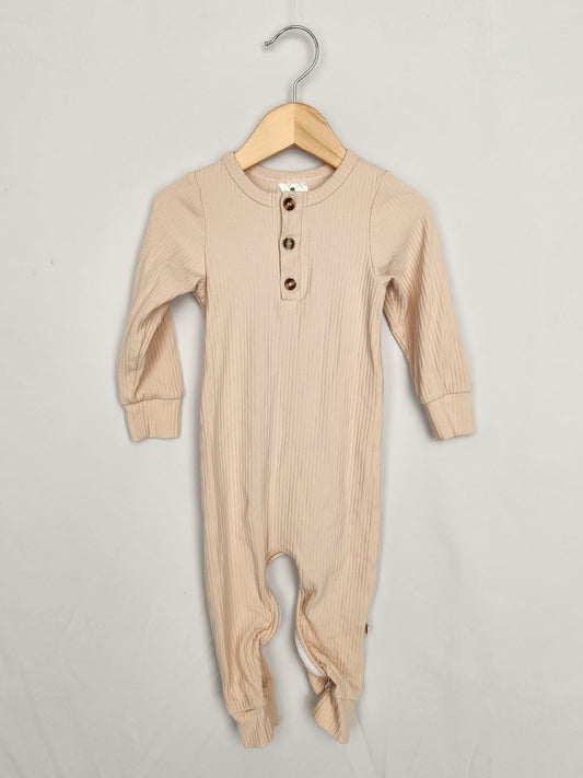 Fellow Human Cream Zip Romper • 12-18 months