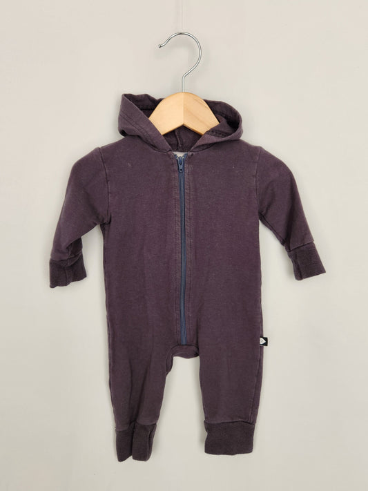 Tiny Button Apparel Hooded Romper • 0-6 months