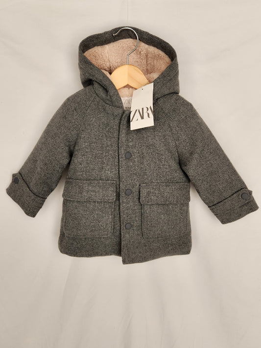 NEW Zara Sherpa Lined Coat • 18-24 months