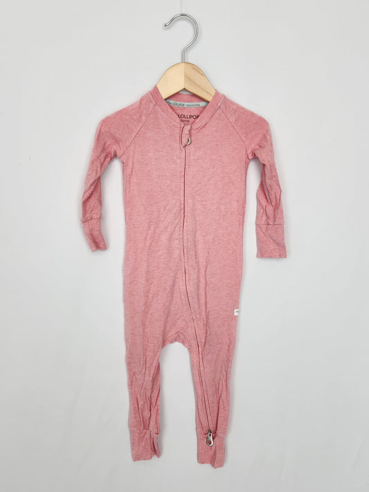 Loulou Lollipop Pink Tencel Zip Romper • 12-18 months (2)