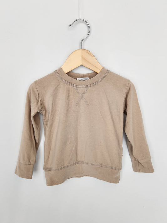 Jax & Lennon Tan Crewneck • 6-12 months