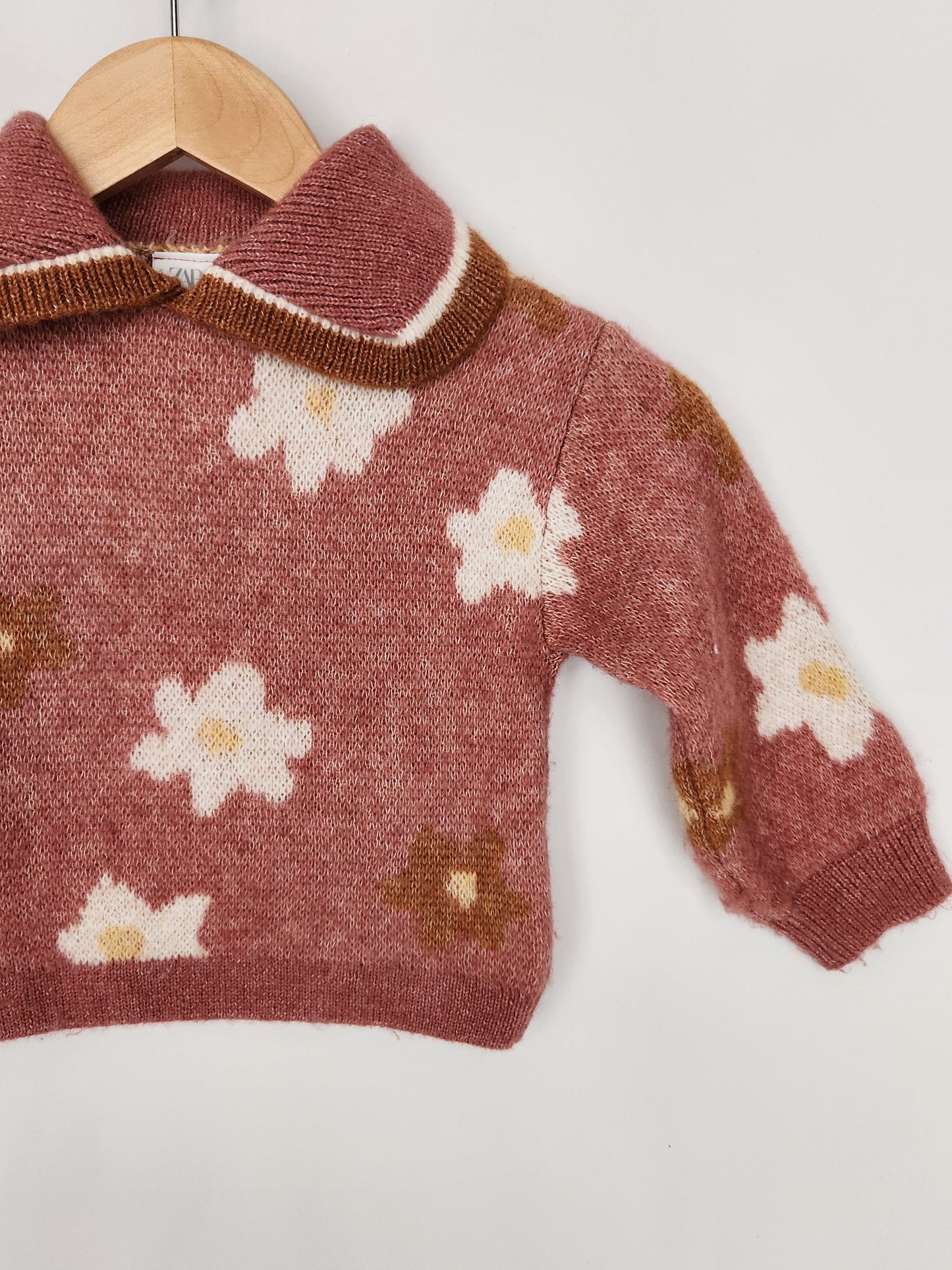 Zara Floral Soft Knit Sweater • 18-24 months