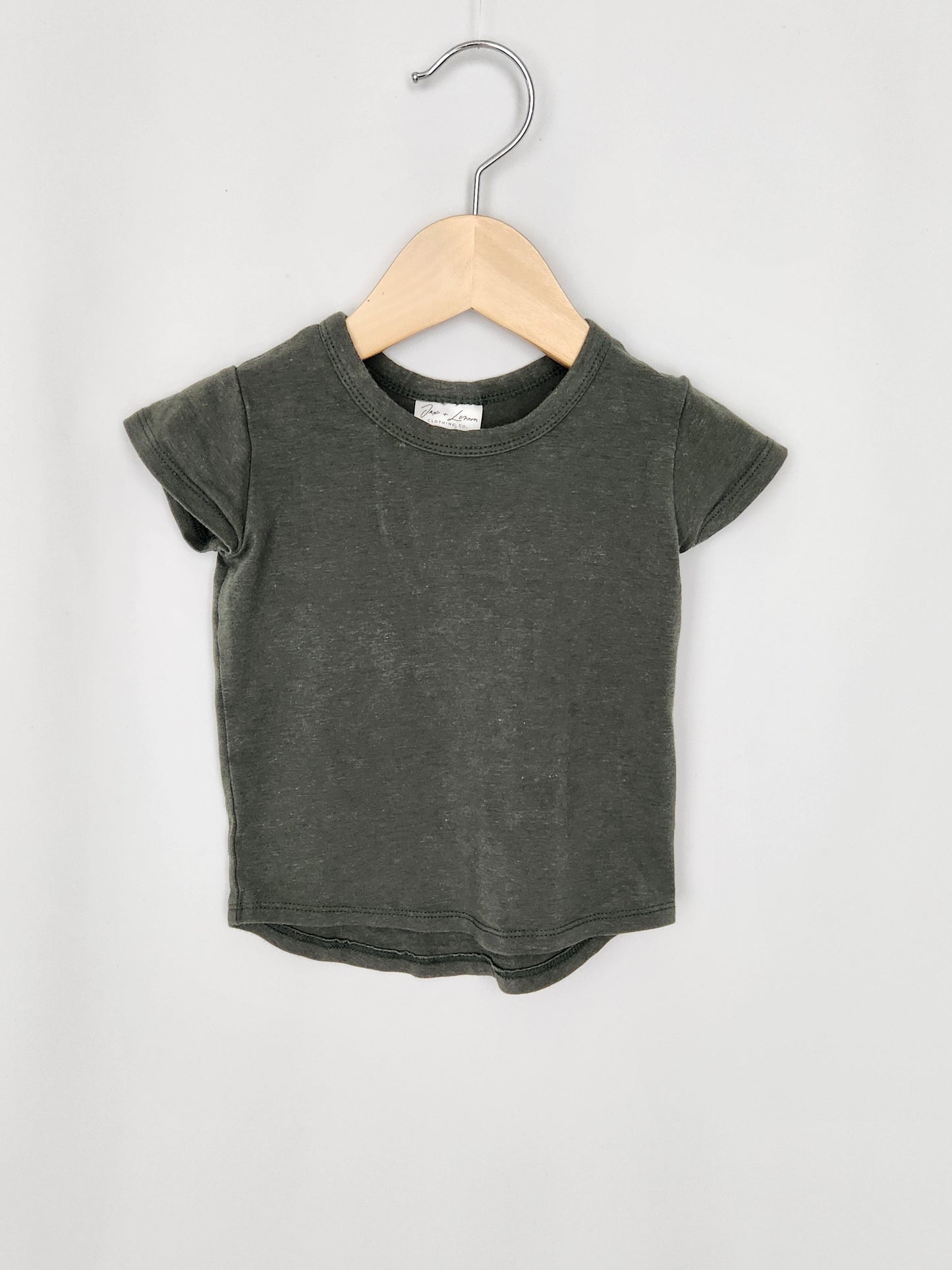 Jax & Lennon Green Basic Tee • 0-6 months