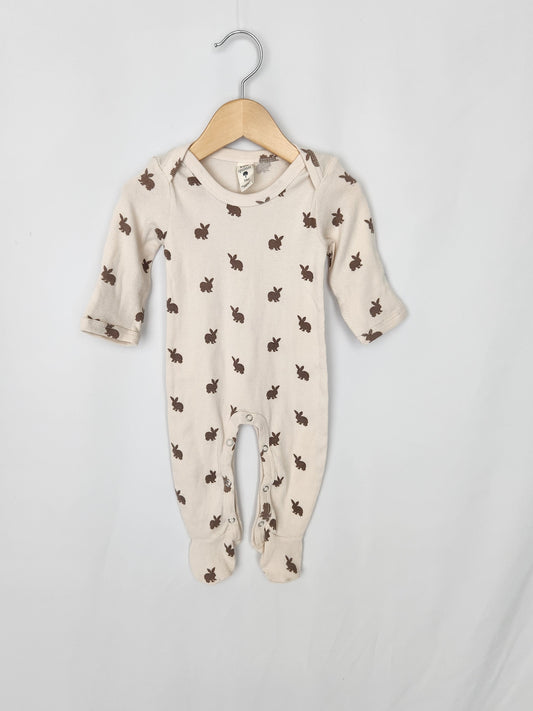 Kate Quinn Organic Cotton Ribbed Bunny Sleeper • 3-6 months