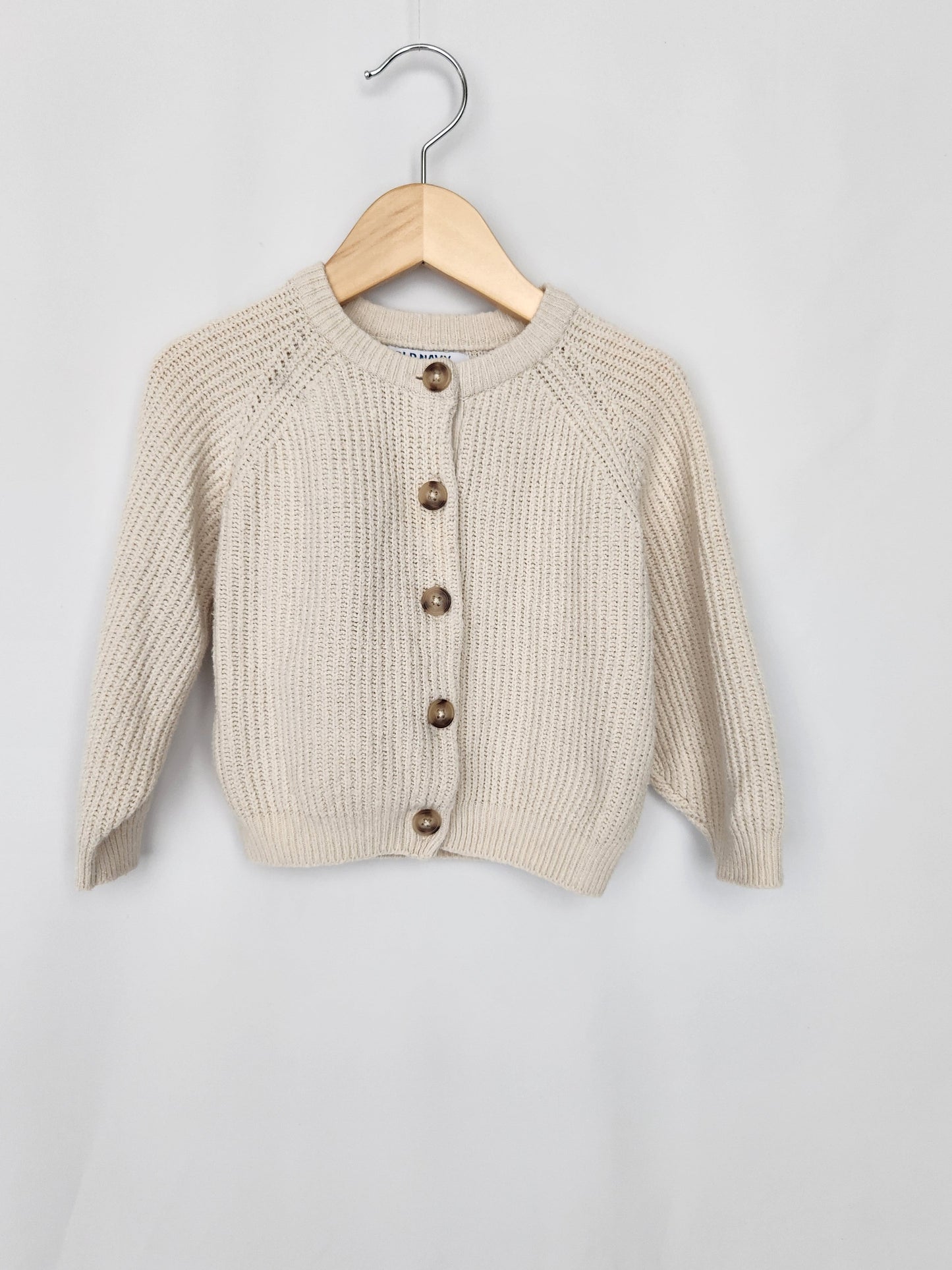 Old Navy Cream Knit Cardigan • 2T