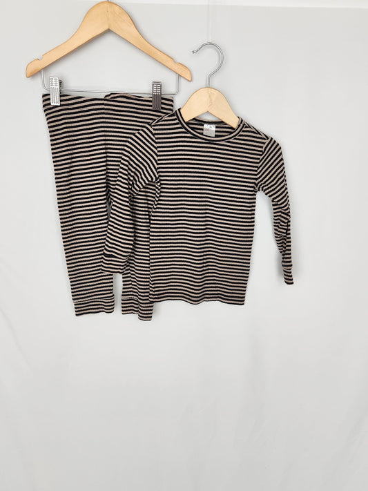 H&M Stripe Ribbed Set • 18-24 months