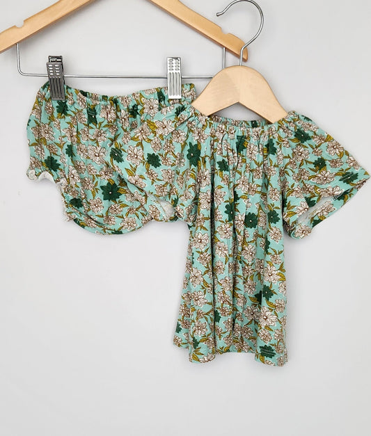 Milkbarn Bamboo Floral Set • 3-6 months