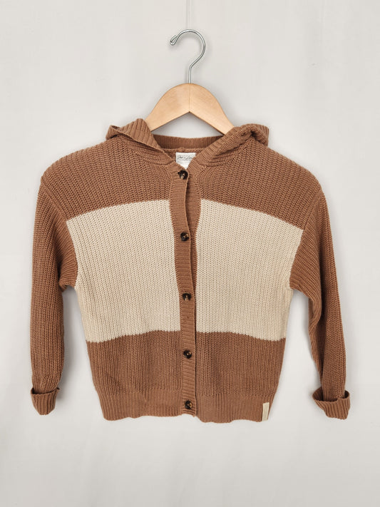 Jax & Lennon Camel Knit Cardigan • 4-6 years