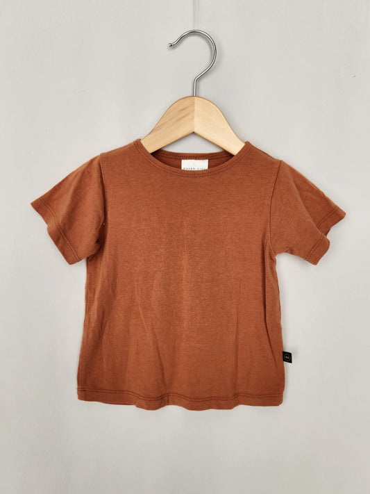 Haven Kids Burnt Orange Bamboo Tee • 6-12 months