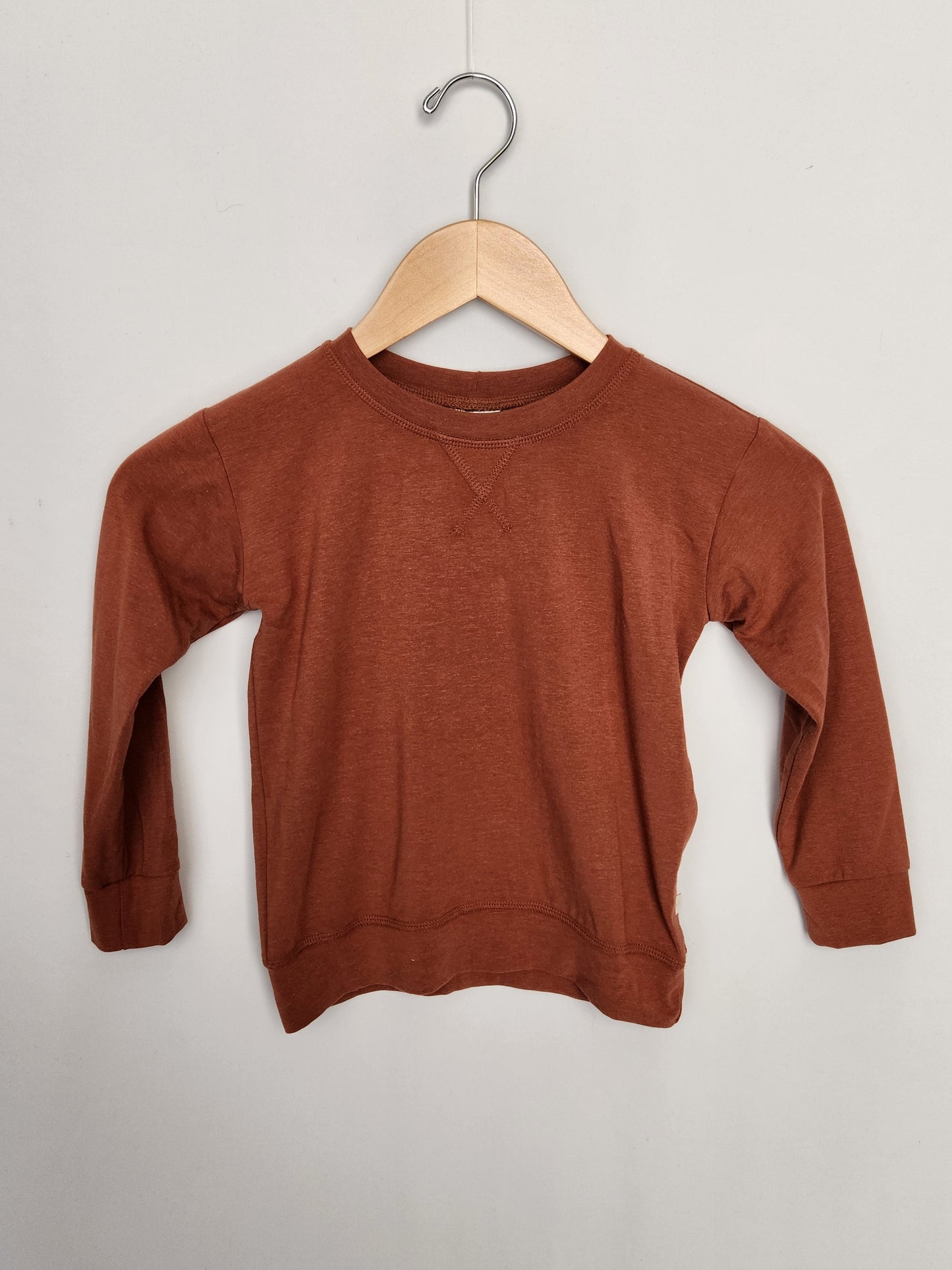 NEW Jax & Lennon Rustic Brown Crewneck • 3-4 years