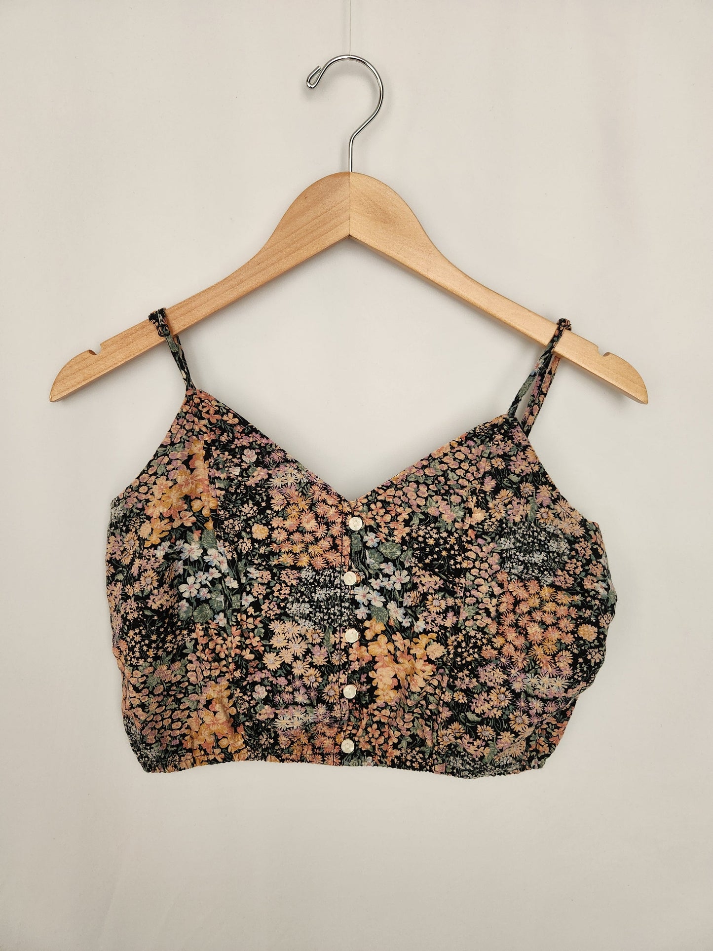 American Eagle Floral Cropped Tank Top • Small