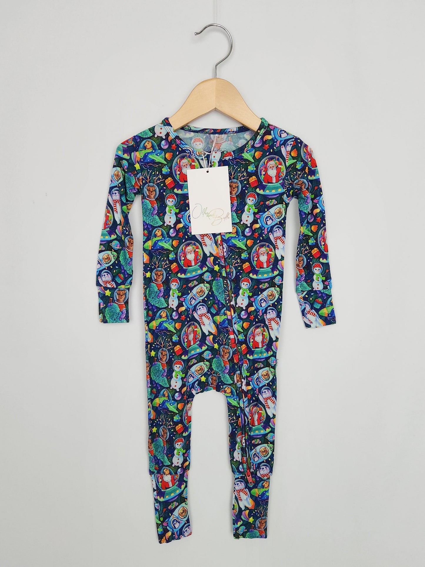 NEW Ollee + Belle Bamboo Kris Zip Romper • 12-18 months