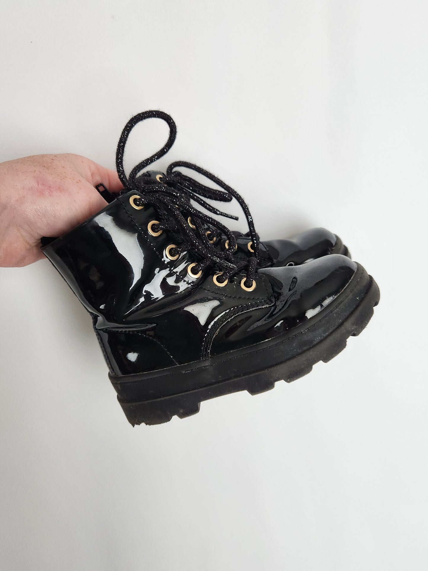 H&M Black Combat Boots • 10C